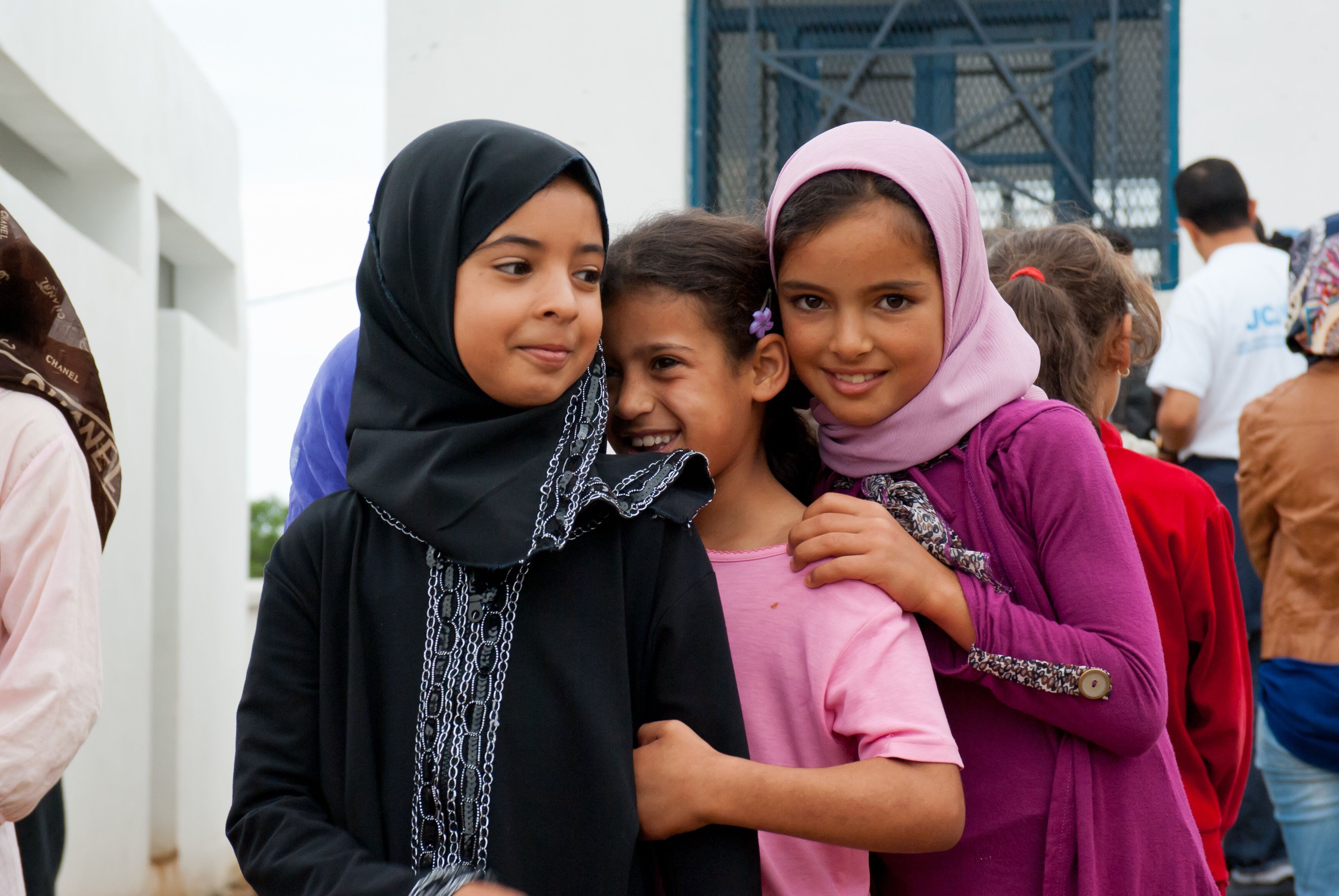 3 moroccan schoolgirls