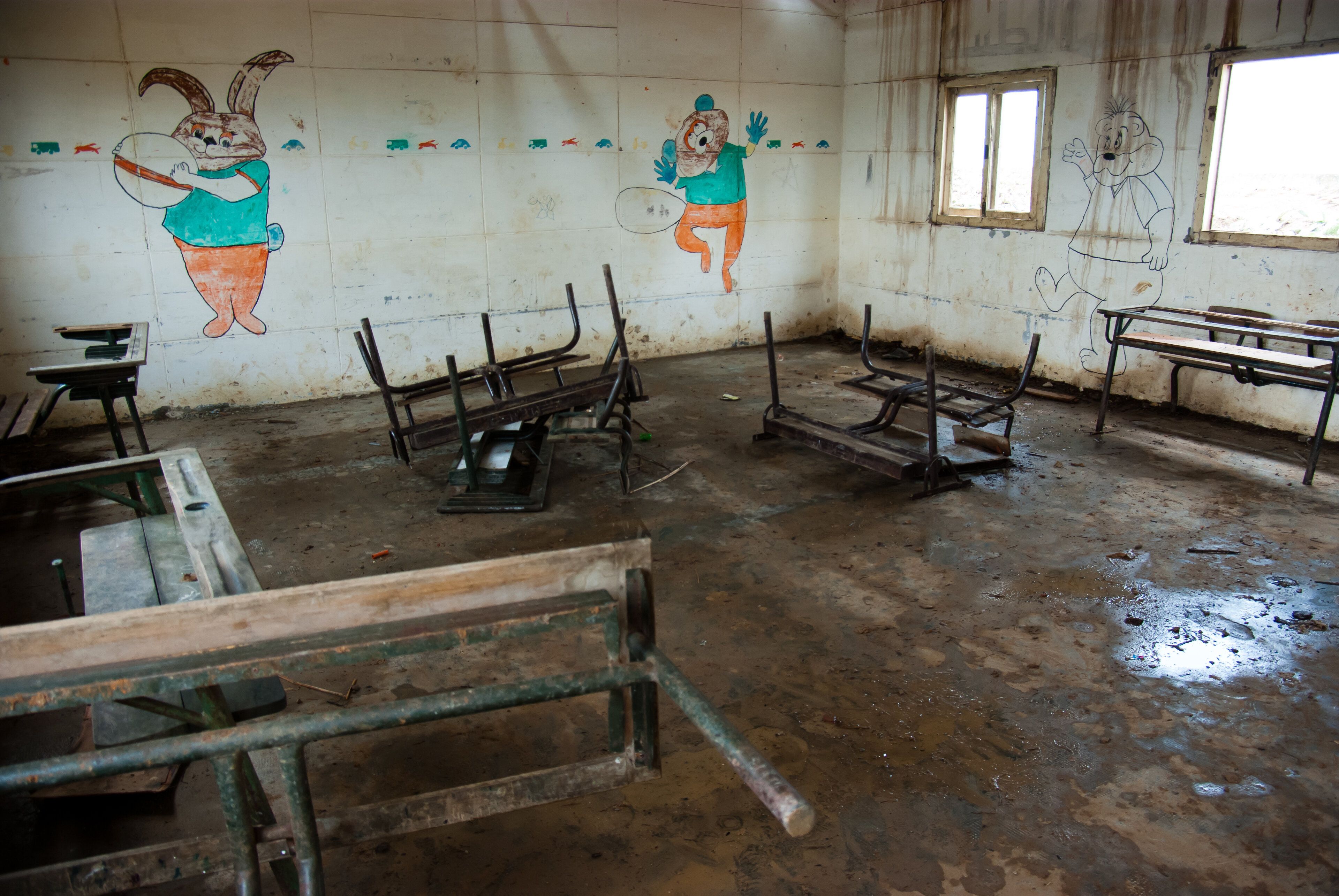 Salle de classe en attente de renovation